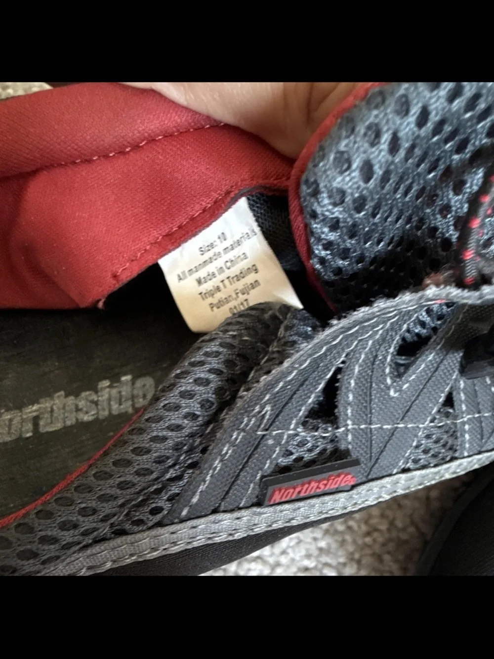 Northside Men's Athletic Trail Shoes - Gray and Red